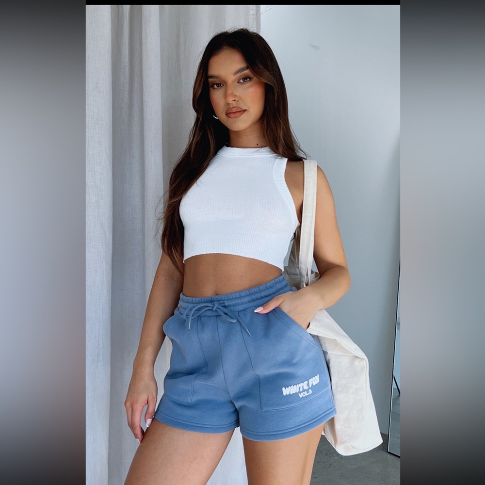 White Fox Boutique Volume 3 Sweatshirt & Shorts Set (Ocean) - Picture 9 of 16